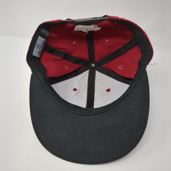 Seattle Mariners Alaska Airlines Snapback Hat Red Black Embroidered Logo MLB - Picture 7 of 9